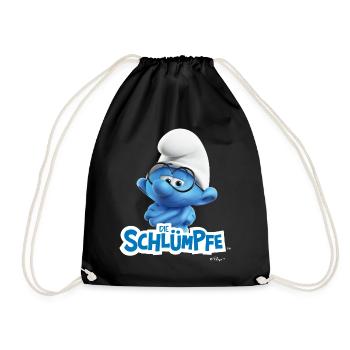 Le logo schtroumpf Schlaubi - Sac de sport léger - noir - Devant