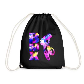 bmx bike rider freestyle design - Sac de sport léger - noir - Devant