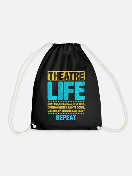 Funny Theatre Life - Turnbeutel - Schwarz