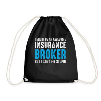 A Master Insurance Broker - Drawstring Bag - black - Front