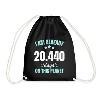 Déjà 20440 Jours sur Cette Planète 56ème Anniversaire - Sac de sport léger - noir - Devant
