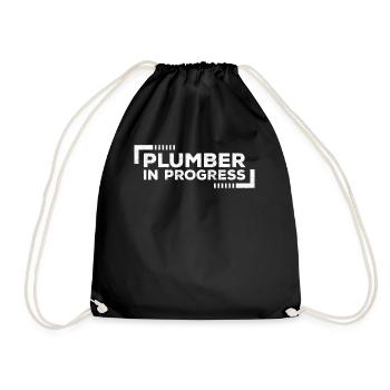 Plumber In Progress Future Plumber - Turnbeutel - Schwarz - Vorne