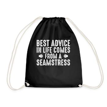 Best Advice In Life Comes From - Drawstring Bag - black - Front