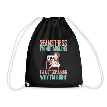 Couturière je ne discute pas - Sac de sport léger - noir - Devant