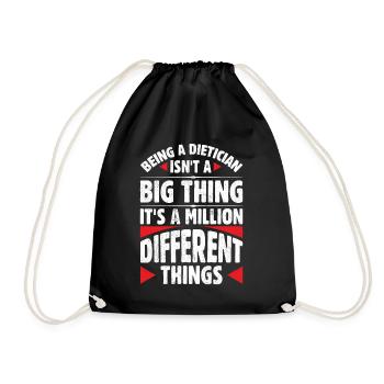Être diététicien n’est pas une grande chose - Sac de sport léger - noir - Devant