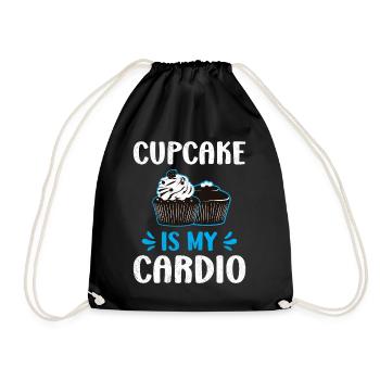 Cupcake est mon cardio - Sac de sport léger - noir - Devant