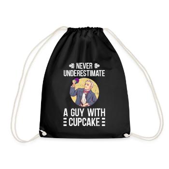 Ne sous-estimez jamais un gars avec cupcake - Sac de sport léger - noir - Devant