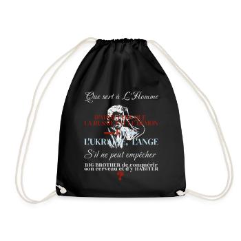 Que sert à l'homme de choisir? - Sac de sport léger - noir - Devant