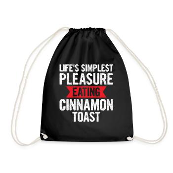Lifes Simplest Pleasure - Drawstring Bag - black - Front