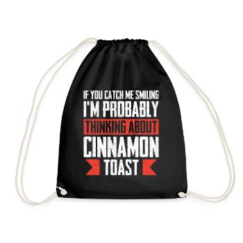 If You Catch Me Smiling I Am Probably - Drawstring Bag - black - Front