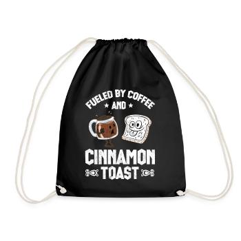 Fueled By Coffee - Drawstring Bag - black - Front