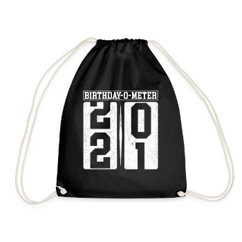 Birthday-O-Meter 21 Happy 21st Birthday Celebrant - Drawstring Bag - black - Front