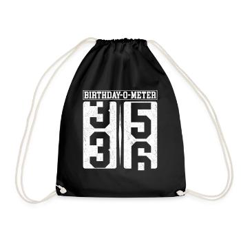 Birthday-O-Meter 36 Happy 36th Birthday Celebrant - Drawstring Bag - black - Front