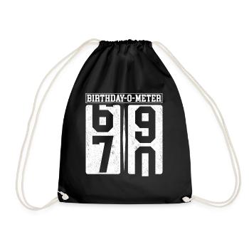 Birthday-O-Meter 70 Happy 70th Birthday Celebrant - Turnbeutel - Schwarz - Vorne