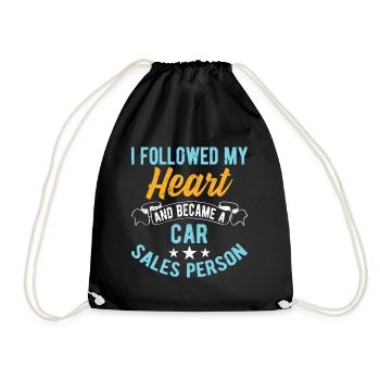 I Followed My Heart Car Sales Person - Turnbeutel - Schwarz - Vorne