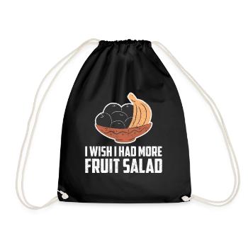 I Wish I Had Fruit Salad - Drawstring Bag - black - Front