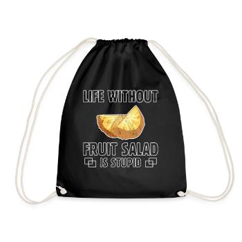 La vie sans salade de fruits est stupide - Sac de sport léger - noir - Devant