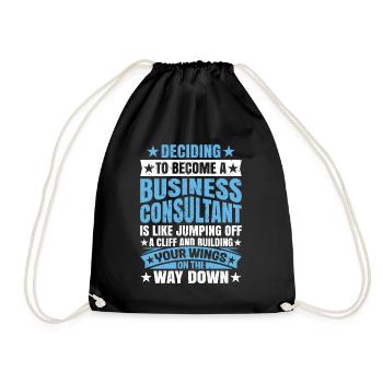 Deciding To Become A Business Consultant - Drawstring Bag - black - Front
