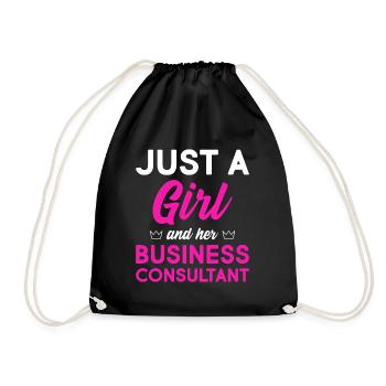 Just A Girl And Her Business Consultant - Turnbeutel - Schwarz - Vorne