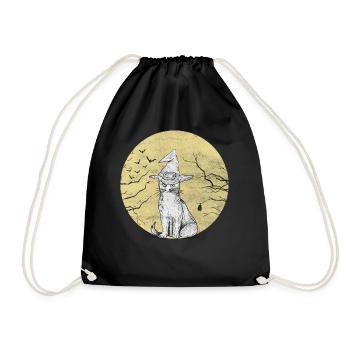 Chat gothique Whisperer Meow Kitty Chaton Halloween - Sac de sport léger - noir - Devant