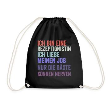 Ich Bin Eine Rezeptionistin - Turnbeutel - Schwarz - Vorne