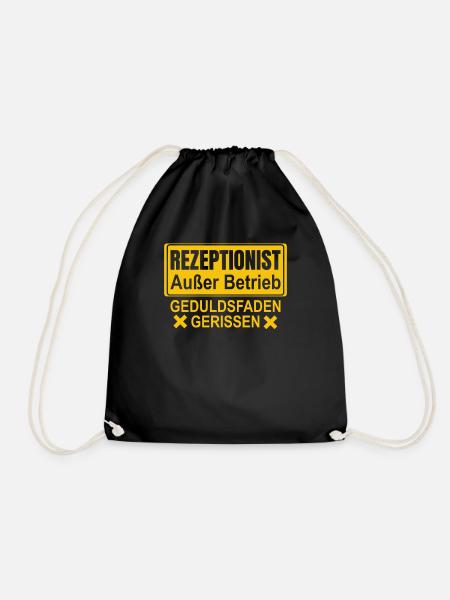 Rezeptionist Außer Betrieb Geduldsfaden - Turnbeutel - Schwarz