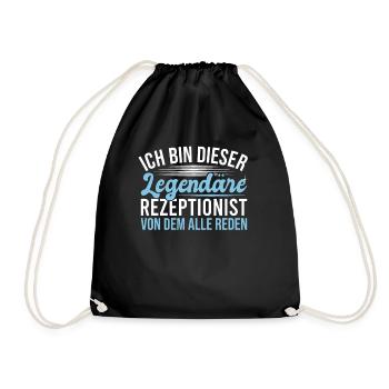 Ich Bin Dieser Legendäre Rezeptionist - Turnbeutel - Schwarz - Vorne
