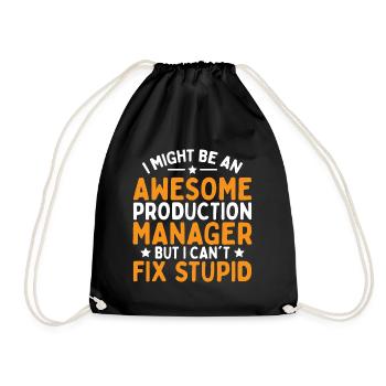 I Might Be Awesome Production Manager - Turnbeutel - Schwarz - Vorne