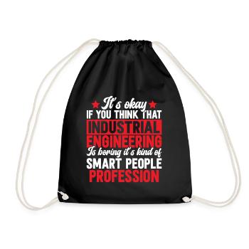Industrial Engineering Smart People Job - Drawstring Bag - black - Front