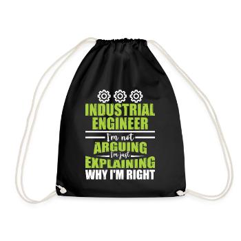 Industrial Engineer I Am Not Arguing - Turnbeutel - Schwarz - Vorne