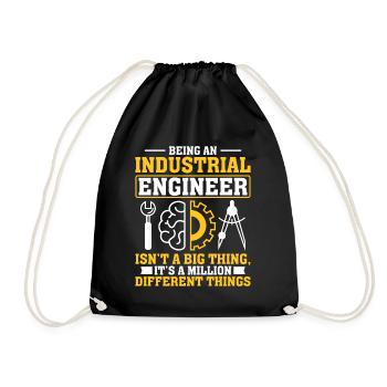 Being An Industrial Engineer - Turnbeutel - Schwarz - Vorne