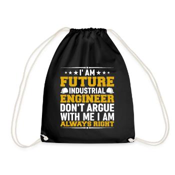 I Am A Future Industrial Engineer - Turnbeutel - Schwarz - Vorne
