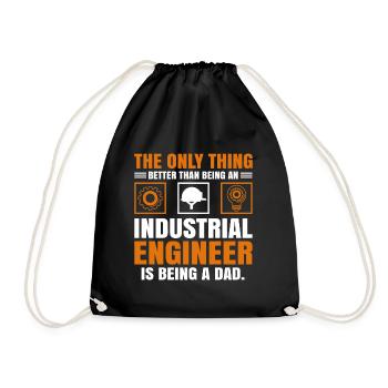 Industrial Engineer Dad - Turnbeutel - Schwarz - Vorne