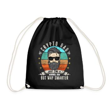 Crypto Dad like a normal Dad - Drawstring Bag - black - Front