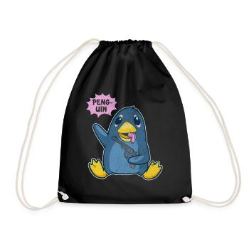 Cute Penguin Ice Bird Arctic Animal Lover - Turnbeutel - Schwarz - Vorne