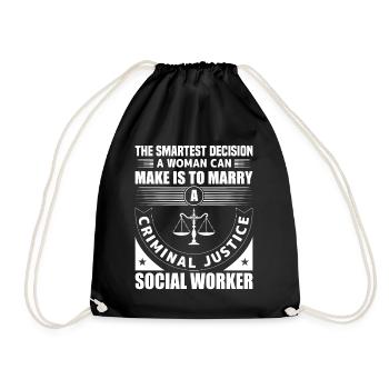 La décision la plus intelligente qu’une femme puisse prendre - Sac de sport léger - noir - Devant