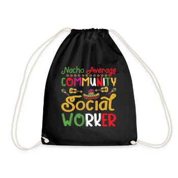 Nacho Average Community Social Worker - Turnbeutel - Schwarz - Vorne