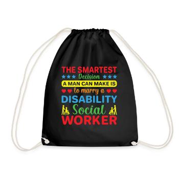 The Smartest Decision A Man Can Make - Drawstring Bag - black - Front