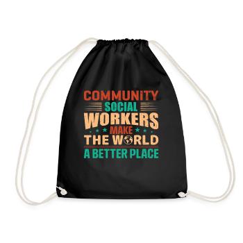Community Social Workers - Turnbeutel - Schwarz - Vorne
