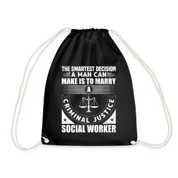 La décision la plus intelligente qu’un homme puisse prendre - Sac de sport léger - noir - Devant