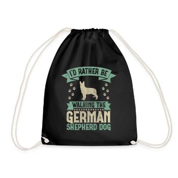 Je préfère promener le chien de berger allemand - Sac de sport léger - noir - Devant
