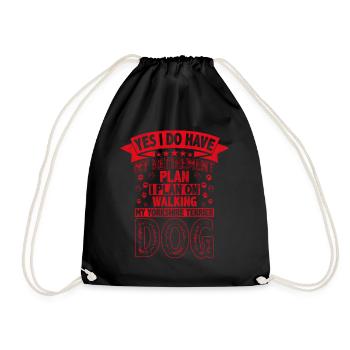 Plan de retraite Promener mon chien Yorkshire Terrier - Sac de sport léger - noir - Devant