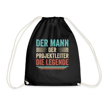 Der Mann Der Projektleiter Die Legende - Turnbeutel - Schwarz - Vorne