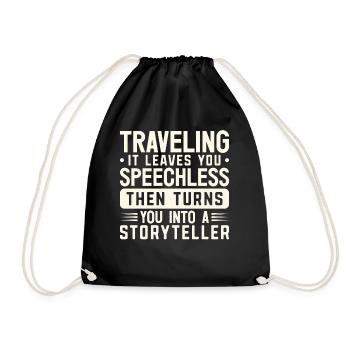 Voyage Voyage Escapade Vacances Touriste - Sac de sport léger - noir - Devant