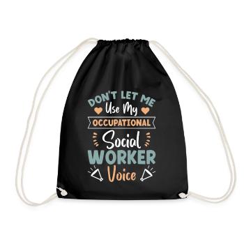 Don't Let Me Use My Occupational Voice - Drawstring Bag - black - Front