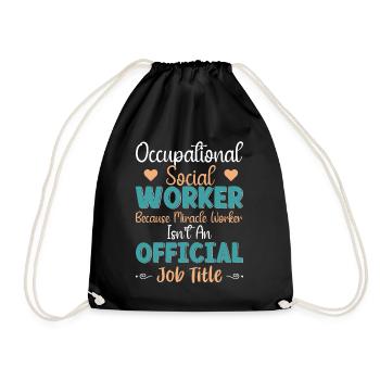 Occupational Social Worker - Turnbeutel - Schwarz - Vorne