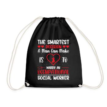 La décision la plus intelligente qu’un homme puisse prendre - Sac de sport léger - noir - Devant