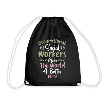 Occupational Social Workers World Better - Drawstring Bag - black - Front