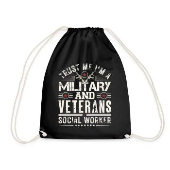 Croyez-moi, je suis un travailleur militaire vétéran - Sac de sport léger - noir - Devant