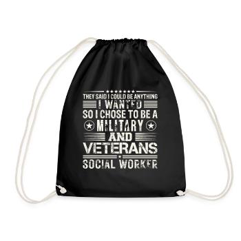 They Said I Could Be Anything I Wanted - Drawstring Bag - black - Front